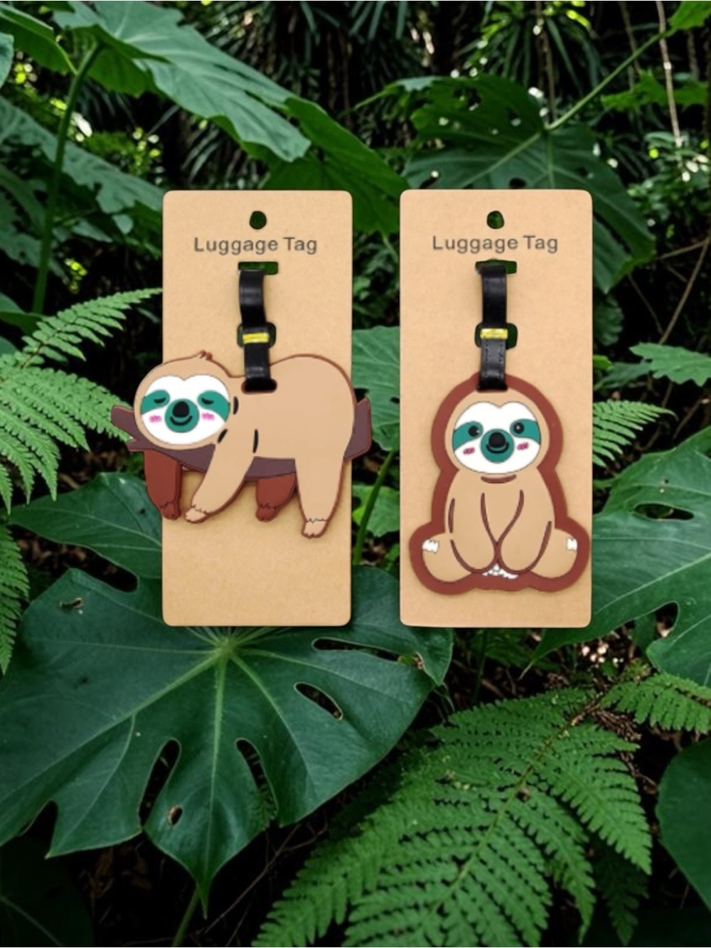 Sloth silicone luggage tags set of two 🆕 - Picture 5 of 10